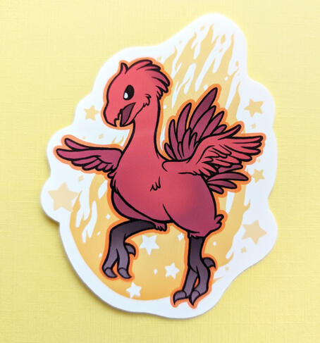 Red Chocobo Sticker Red Chocobo Sticker